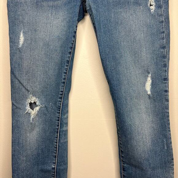 GAP Womens Always Skinny Distressed Jeans Size 30/10 Medium Wash Stretch - Picture 3 of 13